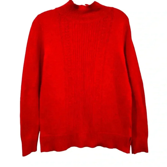 Old Navy Women's Red Mock Neck Pullover Sweater Size S - Picture 1 of 3